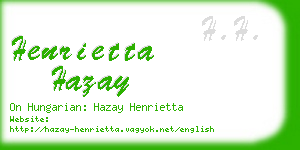 henrietta hazay business card